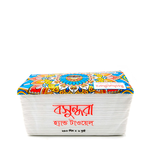 Bashundhara Hand Towel Poly Pack~ 250 Pcs X 1 Ply