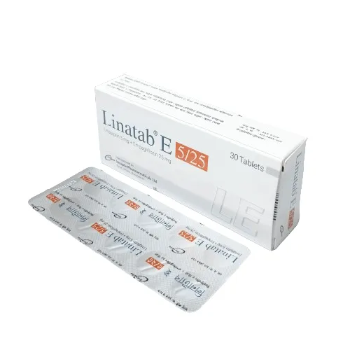 Linatab E 5/25 mg Tablet ~ 1 Strip