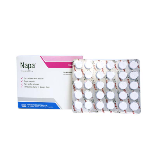 Napa 500 mg Tablet ~ 1 Strip